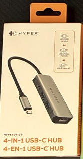 Hyper HyperDrive 4 az 1-ben USB-C hub – HDMI 4K60, 100 W PD, 2× USB-A