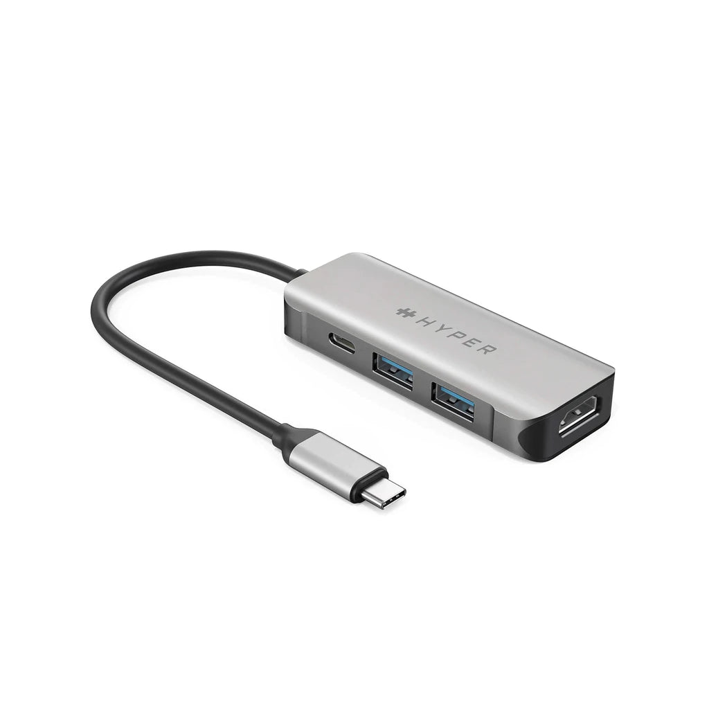 Hyper HyperDrive 4 az 1-ben USB-C hub – HDMI 4K60, 100 W PD, 2× USB-A