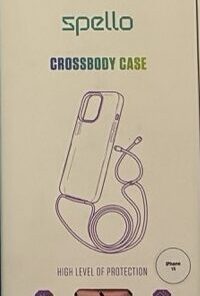 Spello Crossbody víztiszta szilikon tok vállpánttal – iPhone 15