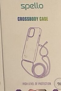 Spello Crossbody víztiszta szilikon tok vállpánttal – iPhone 15 Plus