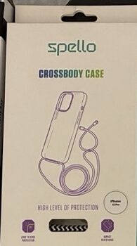 Spello Crossbody víztiszta szilikon tok vállpánttal – iPhone 15 Pro