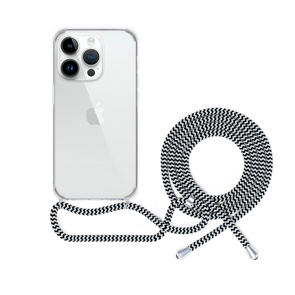 Spello Crossbody víztiszta szilikon tok vállpánttal – iPhone 15 Pro