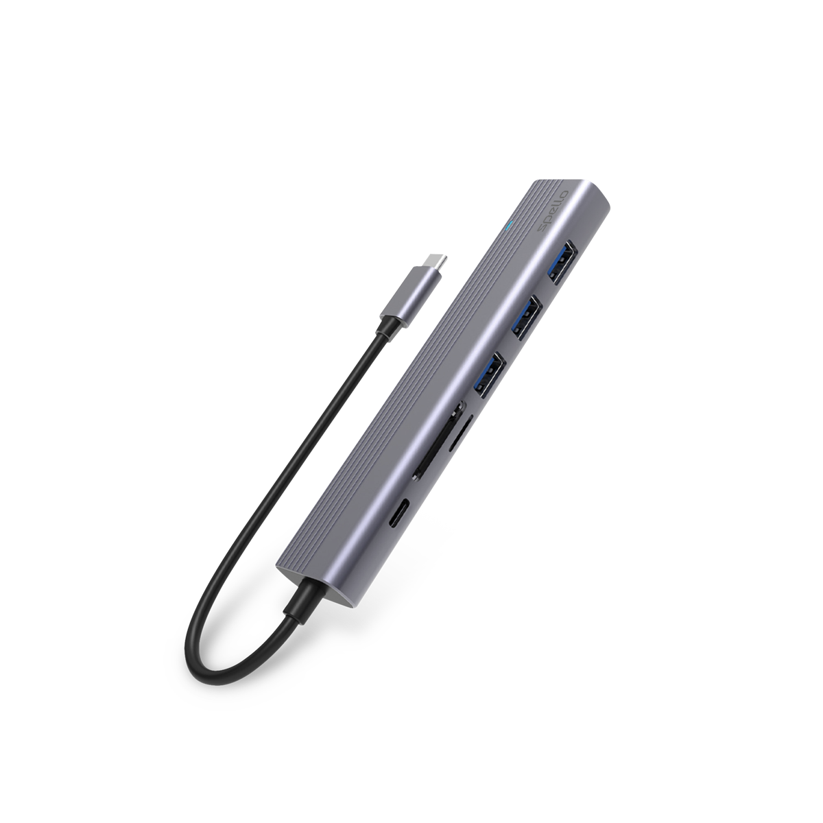 Spello USB-C Hub Slim 7 az 1-ben – HDMI 4K, 2× USB-A, SD/microSD, 100 W PD